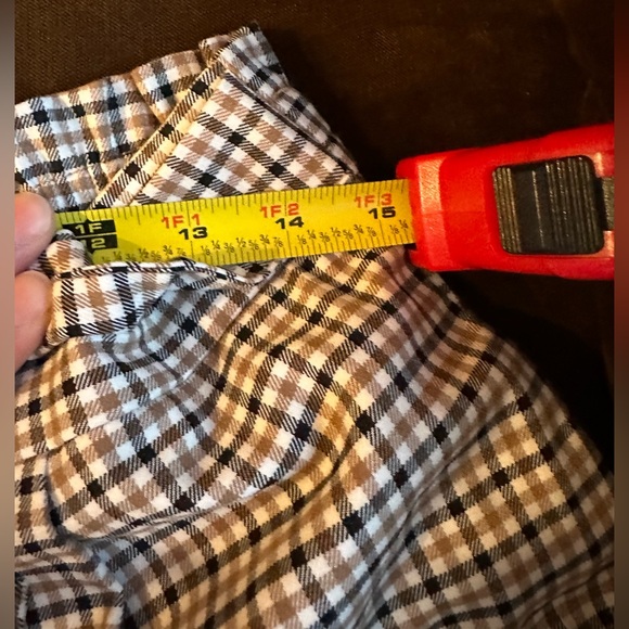 H & M Divided Plaid NWT High & Elastic Waist Shorts In Soft twill  Tie In Front - Picture 5 of 8